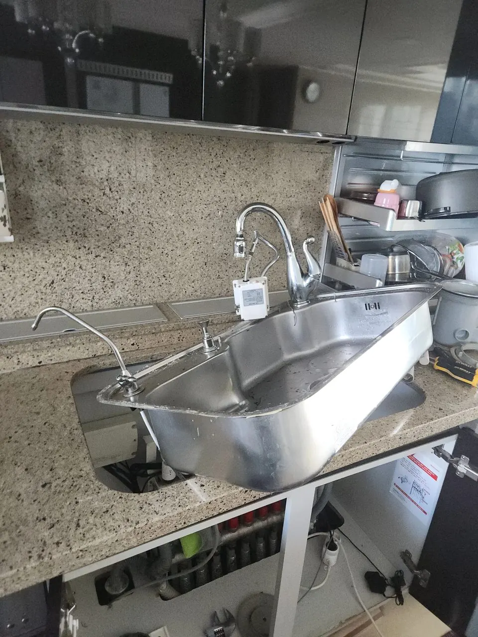 장항동 현장의 사각싱크볼 시공 과정